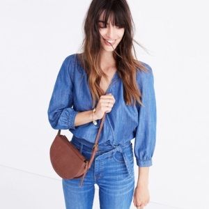 Madewell wrap top.